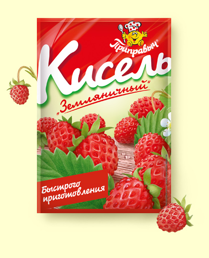 Кисель Земляничный 110г*25шт Приправыч